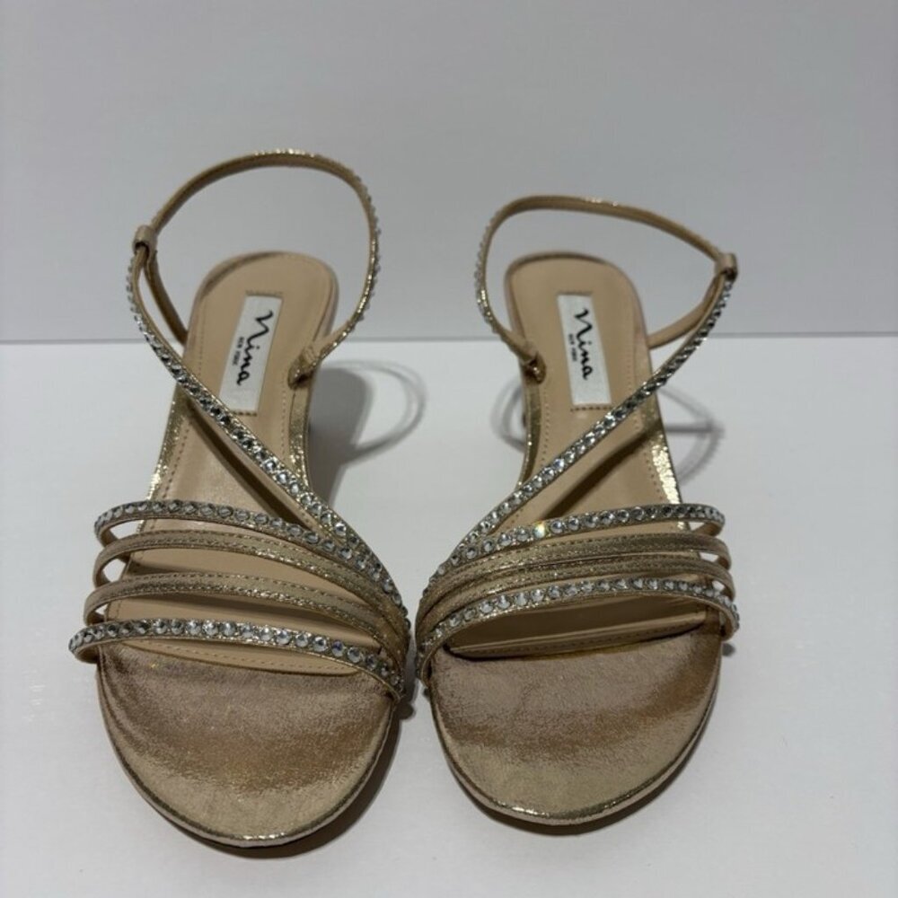 Nina Women’s Gerri Taupe Heeled Sandals, Size 7 Wide - Picture 3 of 6